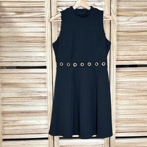 Romeo & Juliet Couture Black Dress with Gold Accents